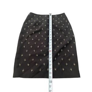 Jovonna Premier Black Embellished Knee-Length Pencil Skirt Size 6